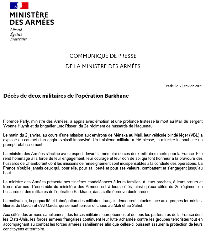 Communique de presse MDA 20210102